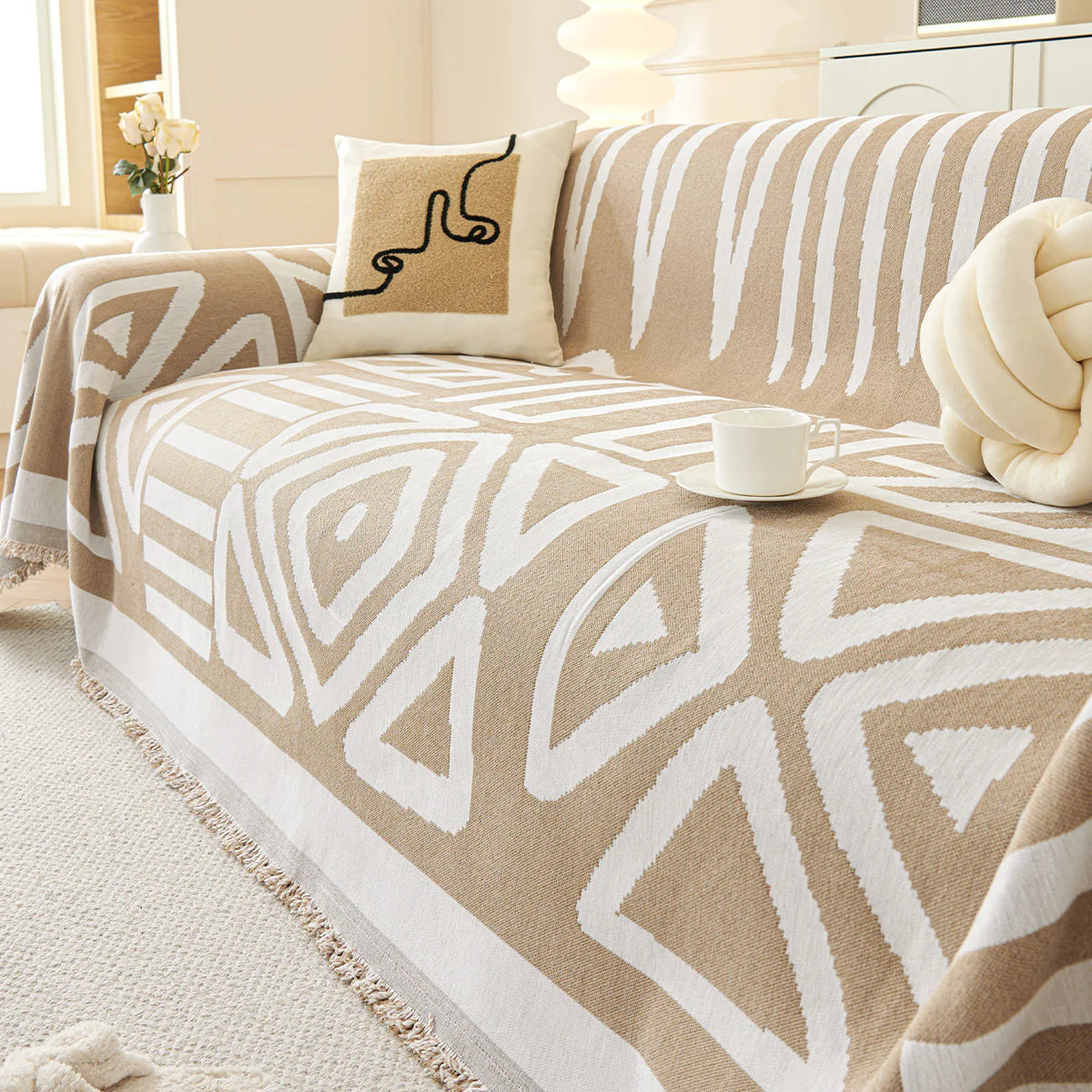 Lumina Luxe™ Heritage Patterned Chenille Sofa Cover