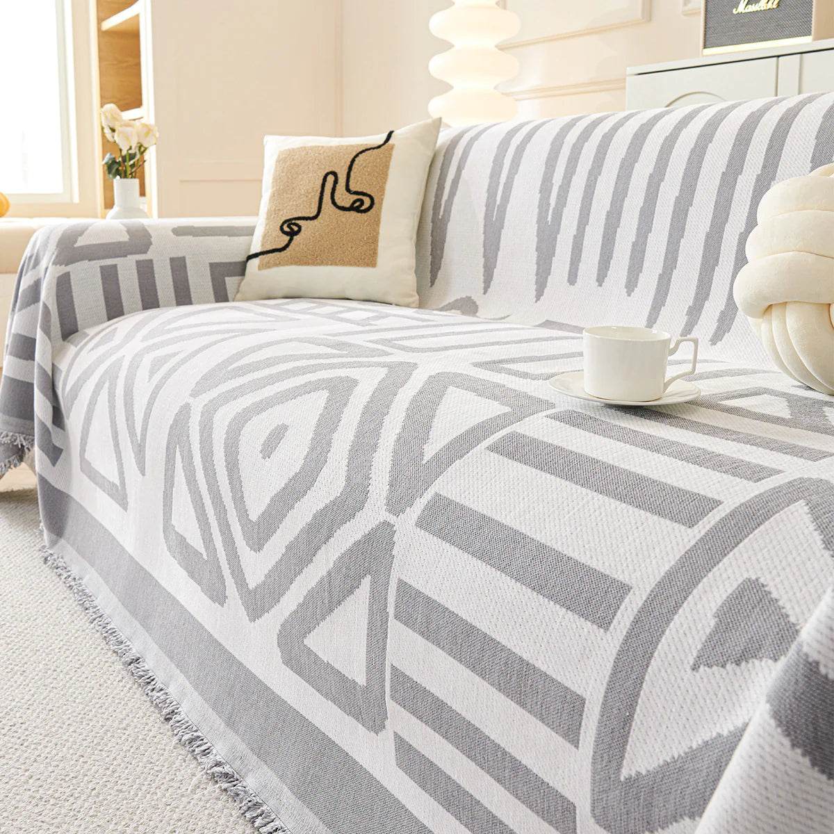 Lumina Luxe™ Heritage Patterned Chenille Sofa Cover