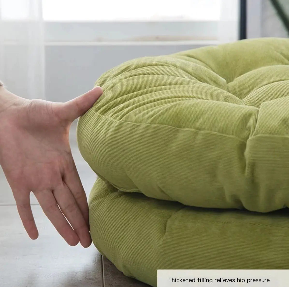 Lumina Luxe™ Zen Minimalist Corduroy Tatami Cushion