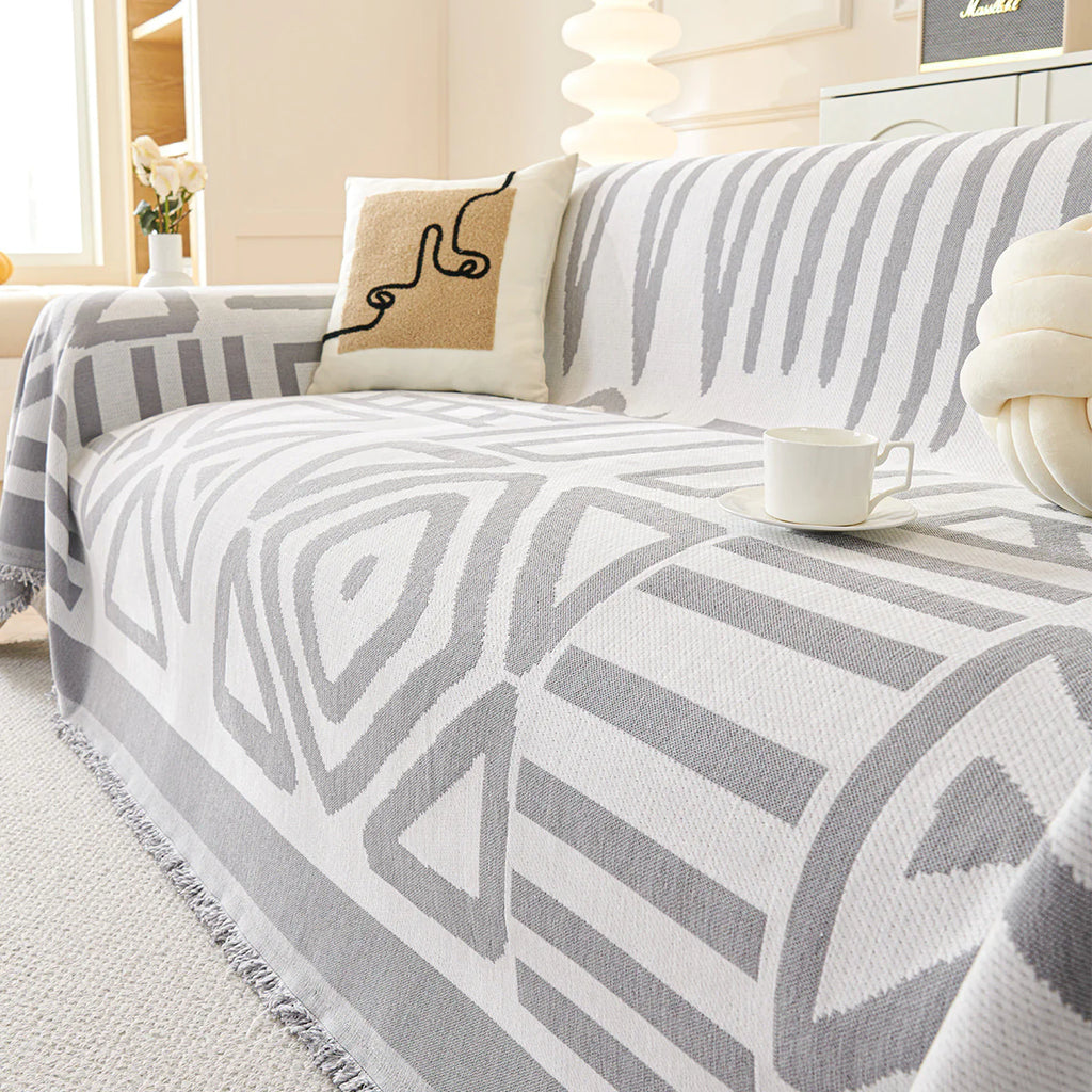 Lumina Luxe™ Heritage Patterned Chenille Sofa Cover