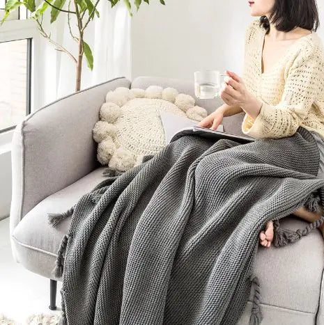 Lumina Luxe™ Artisanal Chunky Knit Throw