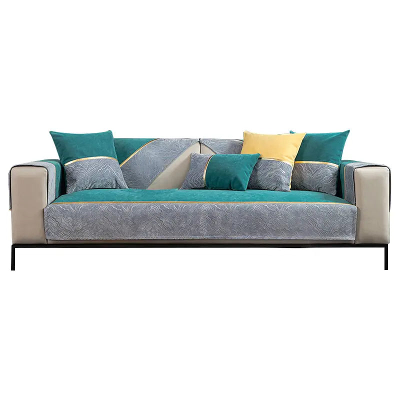 Lumina Luxe™ Elegant Chenille Armrest & Cushion Set